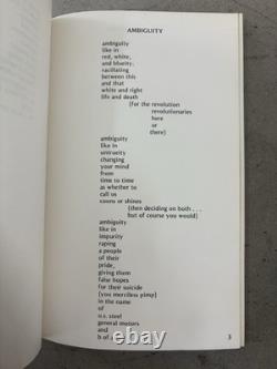 RARE African American BLACK Where Is the REVOLUTION Poetry Book, BERNIE CASEY