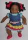 RARE African American Bitty Twin American Girl Baby Doll Black Hair, Denim Meet