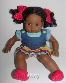 RARE African American Bitty Twin American Girl Baby Doll Black Hair, Denim Meet