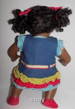 RARE African American Bitty Twin American Girl Baby Doll Black Hair, Denim Meet