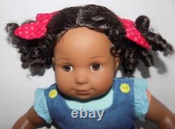 RARE African American Bitty Twin American Girl Baby Doll Black Hair, Denim Meet