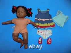 RARE African American Bitty Twin American Girl Baby Doll Black Hair, Denim Meet