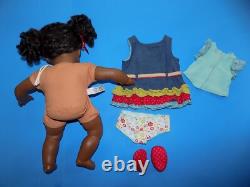 RARE African American Bitty Twin American Girl Baby Doll Black Hair, Denim Meet