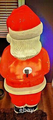 RARE African American Black Santa Christmas Don Featherstone Union Blow Mold 40