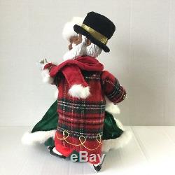 RARE African American Santa And Mrs Claus Holiday Skate Avon Black Musical Dance