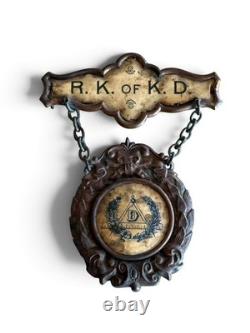 RARE Antique ROYAL KNIGHTS OF KING DAVID AFRICAN AMERICAN BLACK FRATERNAL BADGE
