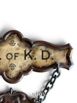 RARE Antique ROYAL KNIGHTS OF KING DAVID AFRICAN AMERICAN BLACK FRATERNAL BADGE