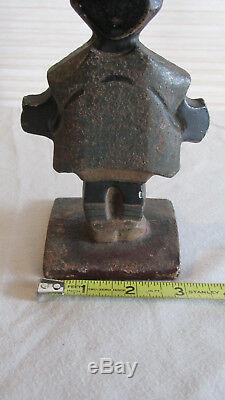 RARE HUBLEY TOPSY African American GIRL Black CAST IRON TOY DOLL DOORSTOP OLD