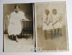 RARE Identified African American Teenage Girl in 2 RPPC Photo Postcards 1910s