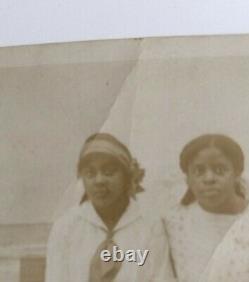 RARE Identified African American Teenage Girl in 2 RPPC Photo Postcards 1910s