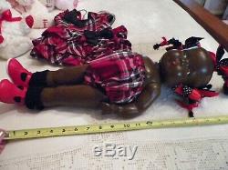 RARE Topsy Composition Black Baby Doll Large 18 Size 1930's to 1940's Era