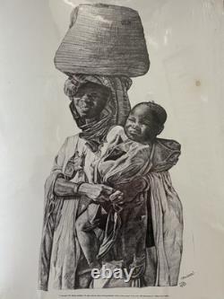 RARE Vintage 1974 African American BLACK ARTS Lithograph, LAWHORN Signed