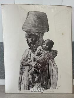 RARE Vintage 1974 African American BLACK ARTS Lithograph, LAWHORN Signed