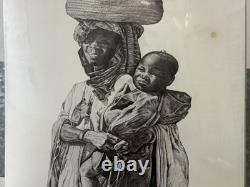 RARE Vintage 1974 African American BLACK ARTS Lithograph, LAWHORN Signed