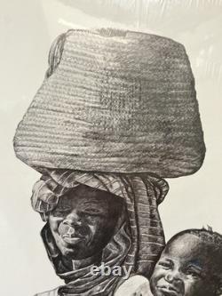RARE Vintage 1974 African American BLACK ARTS Lithograph, LAWHORN Signed