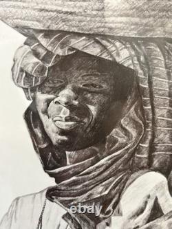 RARE Vintage 1974 African American BLACK ARTS Lithograph, LAWHORN Signed