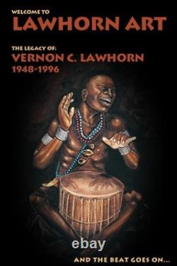 RARE Vintage 1974 African American BLACK ARTS Lithograph, LAWHORN Signed