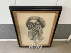 RARE Vintage African American BLACK Woman Portrait Lithograph, Charles WHITE