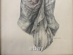 RARE Vintage African American BLACK Woman Portrait Lithograph, Charles WHITE