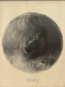 RARE Vintage African American Black VISION Portrait Lithograph, Charles WHITE