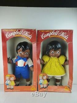 RARE Vintage Campbell Campbell's Soup Kids African American Black Doll Set withBox