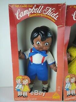 RARE Vintage Campbell Campbell's Soup Kids African American Black Doll Set withBox