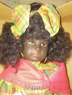 RARE Vintage Lenci ITALIAN AFRICAN Black FELT DOLL Naomi COA # Limited Edition