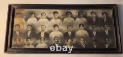 RARE c. 1895 CRAYON PORTRAIT PHOTO AFRICAN AMERICAN BLACK FAMILY COMPOSITE IMAGE