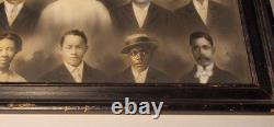 RARE c. 1895 CRAYON PORTRAIT PHOTO AFRICAN AMERICAN BLACK FAMILY COMPOSITE IMAGE
