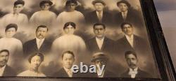 RARE c. 1895 CRAYON PORTRAIT PHOTO AFRICAN AMERICAN BLACK FAMILY COMPOSITE IMAGE
