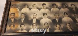 RARE c. 1895 CRAYON PORTRAIT PHOTO AFRICAN AMERICAN BLACK FAMILY COMPOSITE IMAGE