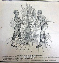 Rare 1891 African-American newspaper with political CARTOONS of the JIM CROW ERA
