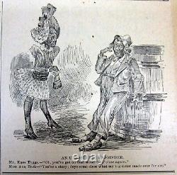 Rare 1891 African-American newspaper with political CARTOONS of the JIM CROW ERA