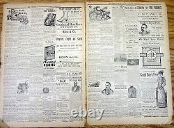 Rare 1891 African-American newspaper with political CARTOONS of the JIM CROW ERA
