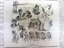 Rare 1891 African-American newspaper with political CARTOONS of the JIM CROW ERA