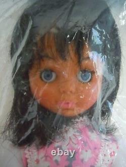 Rare 1970's Big Eyes African American / Black Doll, Mod Doll, Prize Giveaway Doll