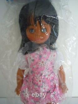 Rare 1970's Big Eyes African American / Black Doll, Mod Doll, Prize Giveaway Doll