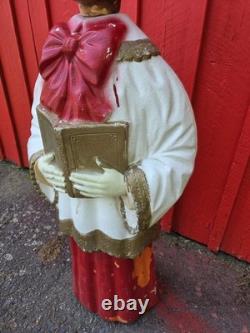 Rare 48 Poloron Christmas Blow Mold African American Black Choir Caroler READ