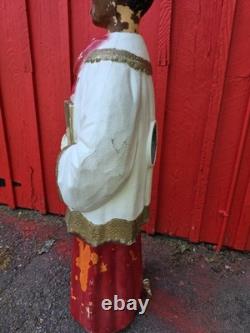 Rare 48 Poloron Christmas Blow Mold African American Black Choir Caroler READ