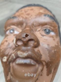 Rare 48 Poloron Christmas Blow Mold African American Black Choir Caroler READ
