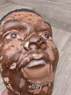 Rare 48 Poloron Christmas Blow Mold African American Black Choir Caroler READ