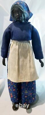 Rare African American Miss Nanny Old Black Woman Doll By Jerri McCloud + Stand