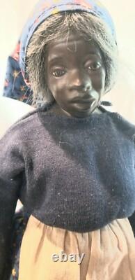 Rare African American Miss Nanny Old Black Woman Doll By Jerri McCloud + Stand