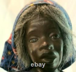 Rare African American Miss Nanny Old Black Woman Doll By Jerri McCloud + Stand