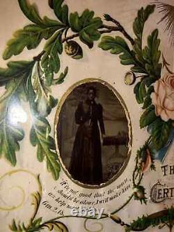 Rare Antique African American Tintype Photos in Original Marriage Certificate
