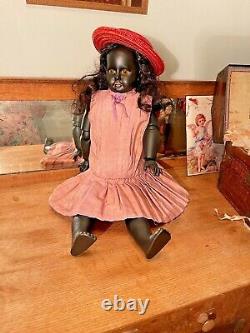 Rare Antique Black Bisque Armand Marseille DollPrecious Child Doll