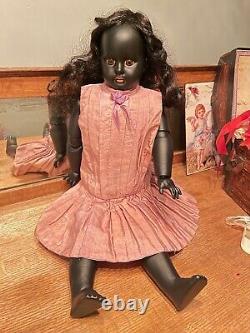 Rare Antique Black Bisque Armand Marseille DollPrecious Child Doll