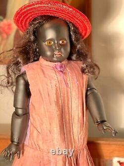 Rare Antique Black Bisque Armand Marseille DollPrecious Child Doll