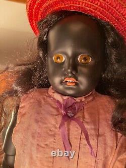 Rare Antique Black Bisque Armand Marseille DollPrecious Child Doll