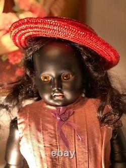 Rare Antique Black Bisque Armand Marseille DollPrecious Child Doll